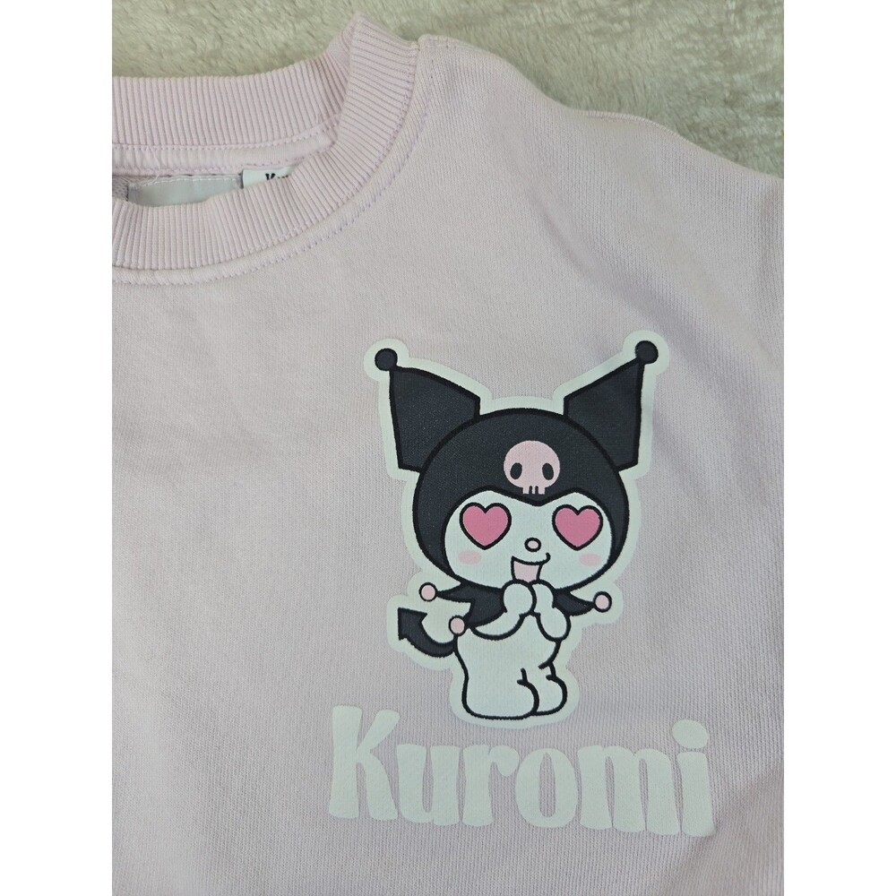 Zara Kids Girls Sanrio Kuromi Light Pink Pullover Sweatshirt Size 6-7